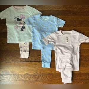 Carter’s Toddler Girl Short Sleeve/Long Pants Pajama Sets, 3 Sets - Size 4T